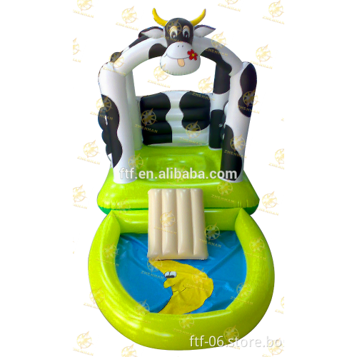 milk cow shape children inflatable bouncer for outdoor trampoline for kids